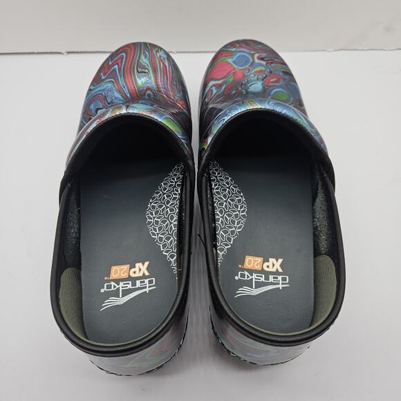 Dansko Women's XP 2.0 Marble Swirl Patent Leather Slip-On Clog Euro 36 US 5.5-6 - Picture 6 of 8